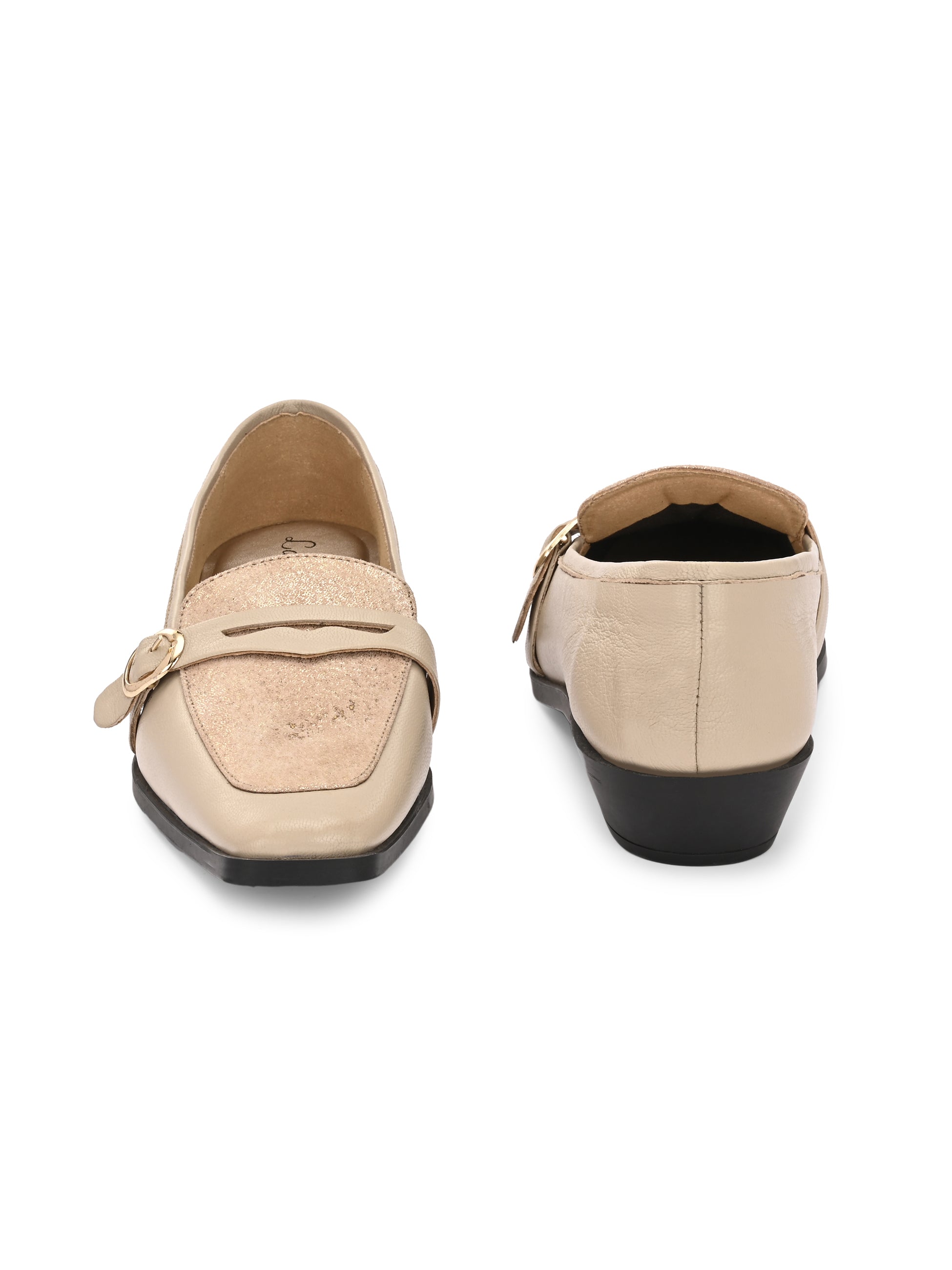 Roxburgh Leather Penny Heel Ballerinas