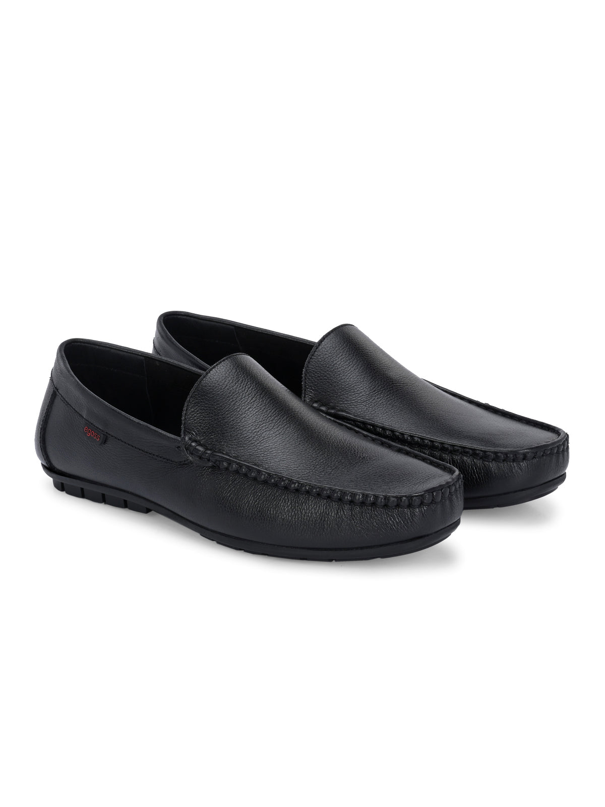 Cedar Plain Leather Cushioned Loafers - The Heels India