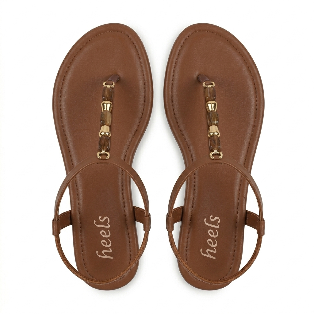 Kia Cushioned Back Elastic Embellished Sandals