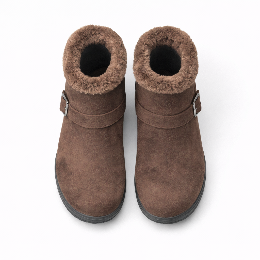 Costara Suede Fur Ankle Boots