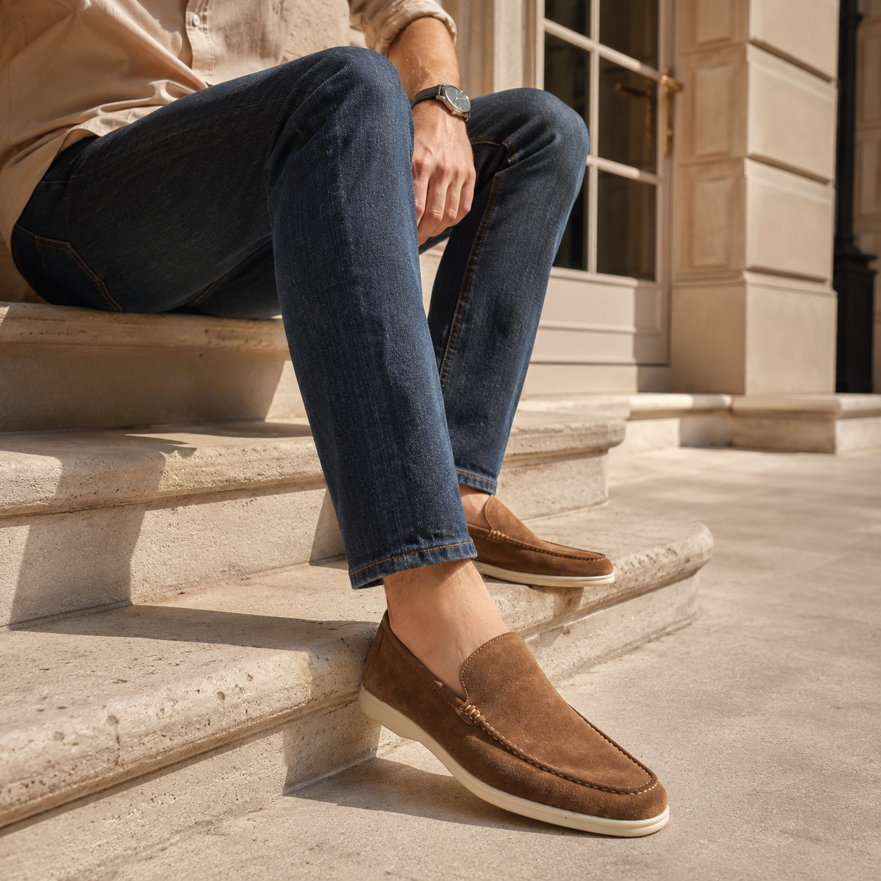 Alonso Premium Suede Leather Slip-On Loafers