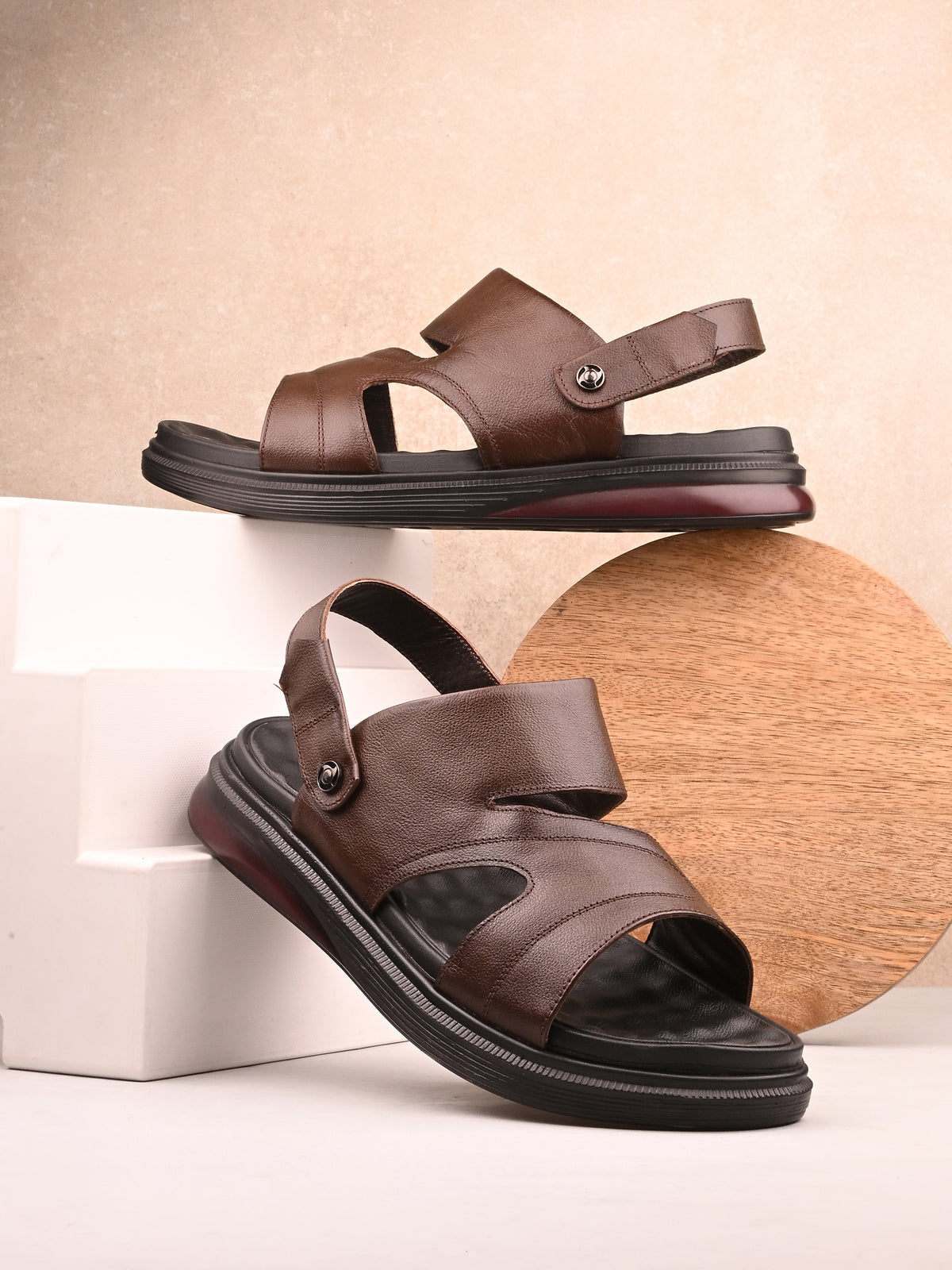 Finch Comfort Leather Back Strap Sandals