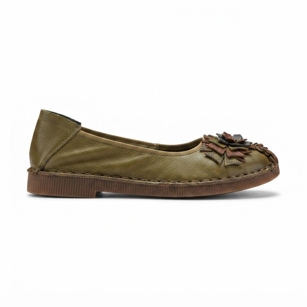 Flora 5.0 Premium Leather Cushioned Ballerinas