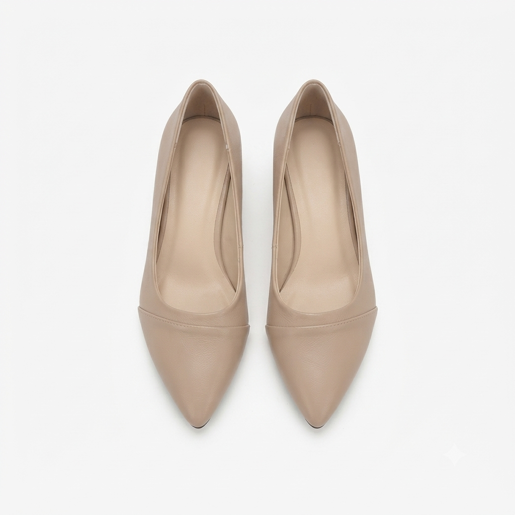 Hailey Swirl Pointed Mid Heel Ballerinas