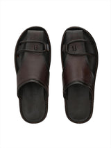 Bravur Brown Leather Sliders HT