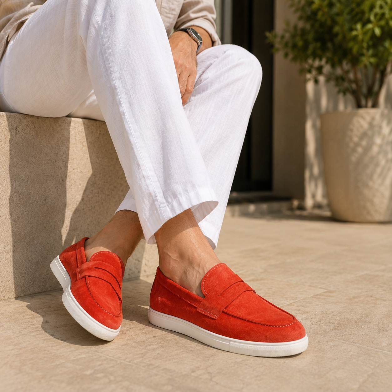 Fabrizio Suede Leather Slipons