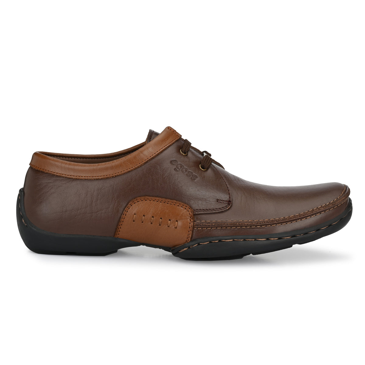 Isakov Leather Casual Stitched Derby Shoes