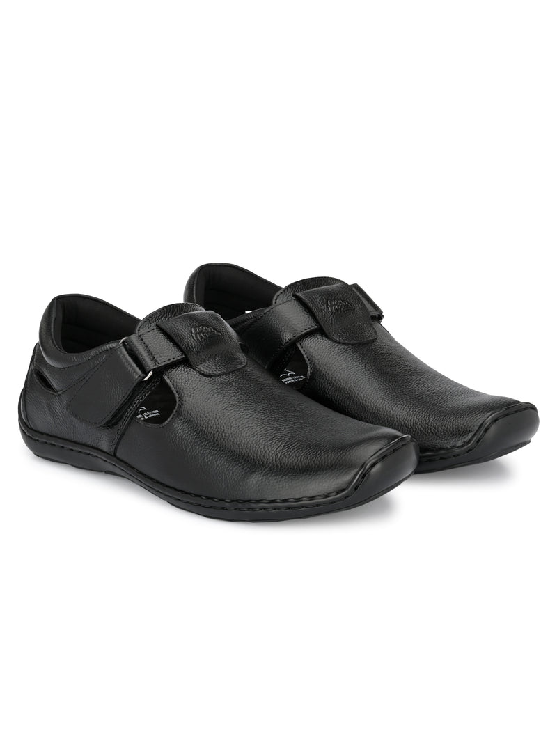 Brunel Leather Velcro Roman Sandals HT