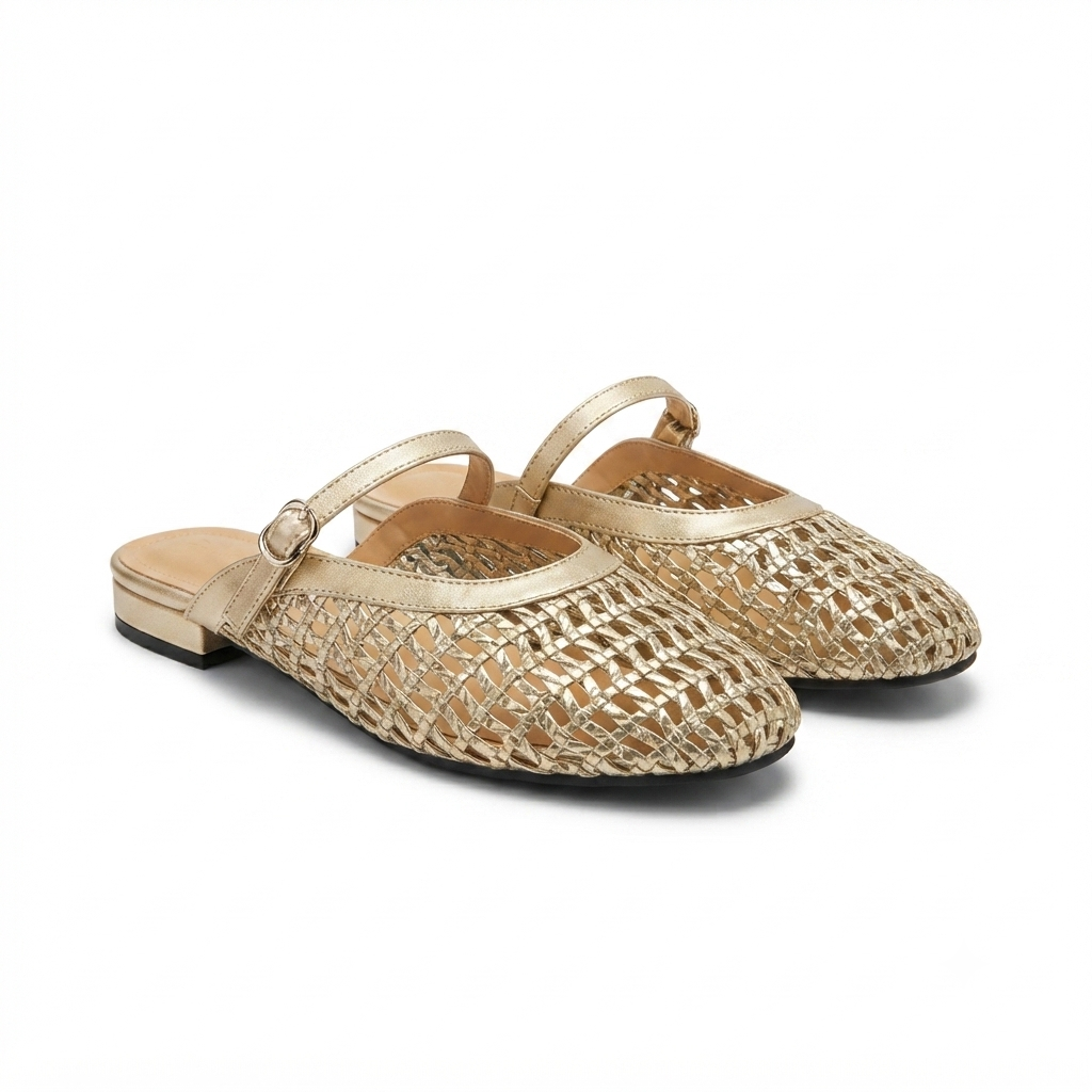 Nysa Premium Mesh Mary Jane Mules
