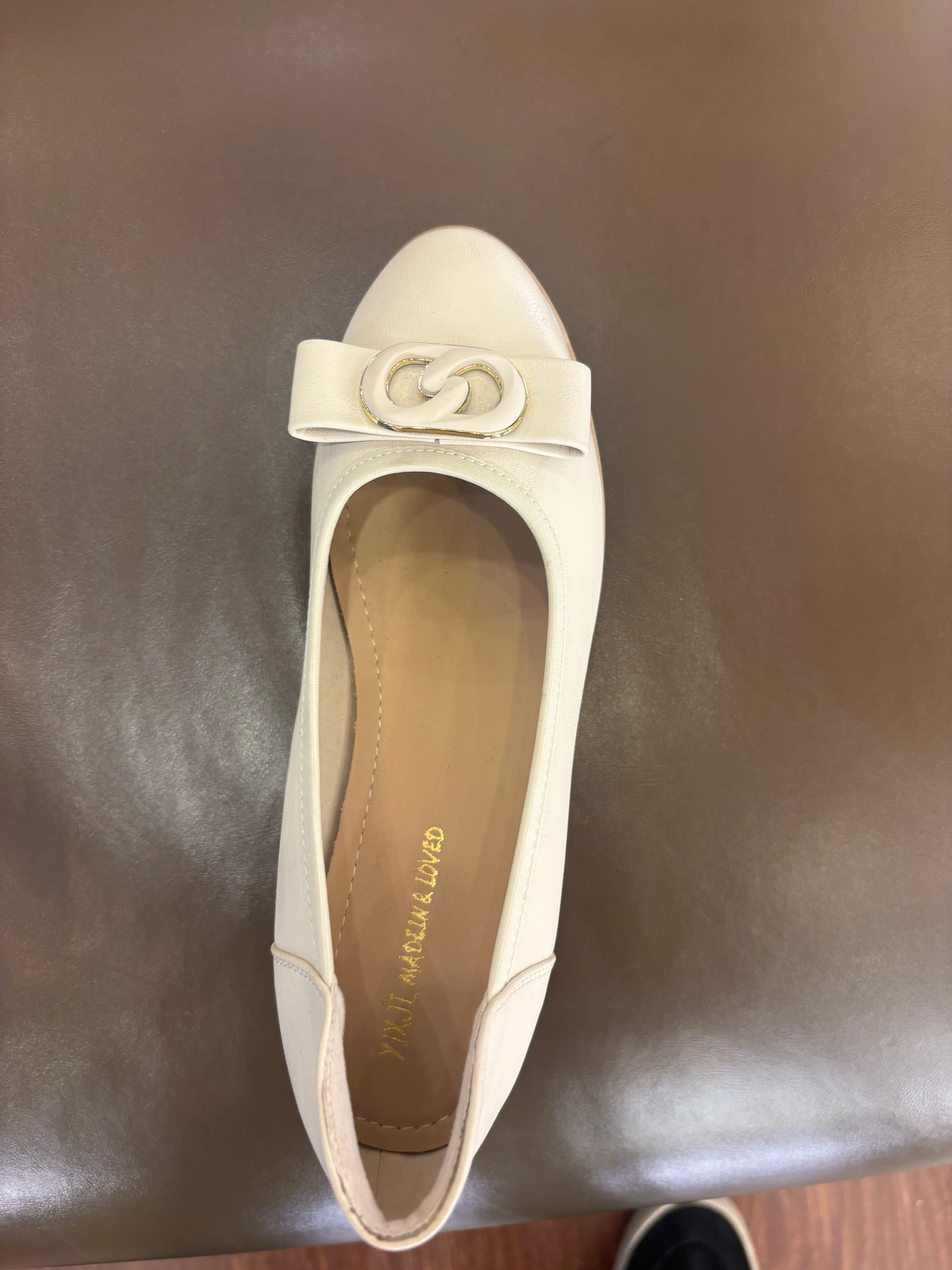 Estrella Premium Leather Wedge Heel Ballerinas