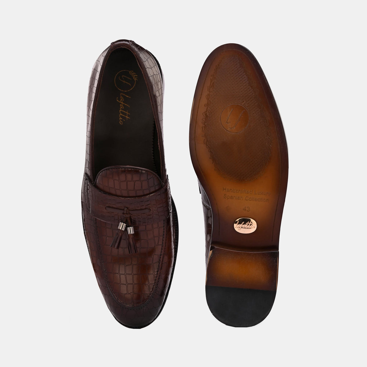 Pedri Luxury Leather Laser Engraved Tassel Loafers