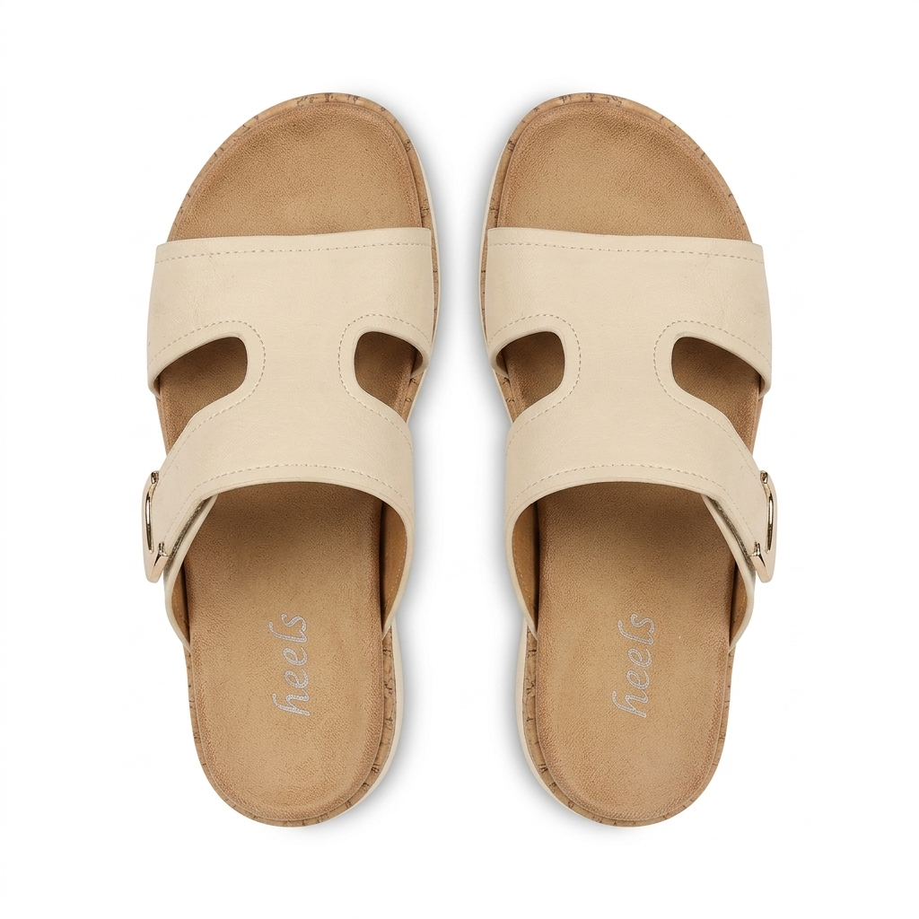 Belinda Comfort Slippers – Cushioned Velcro Strap - The Heels India