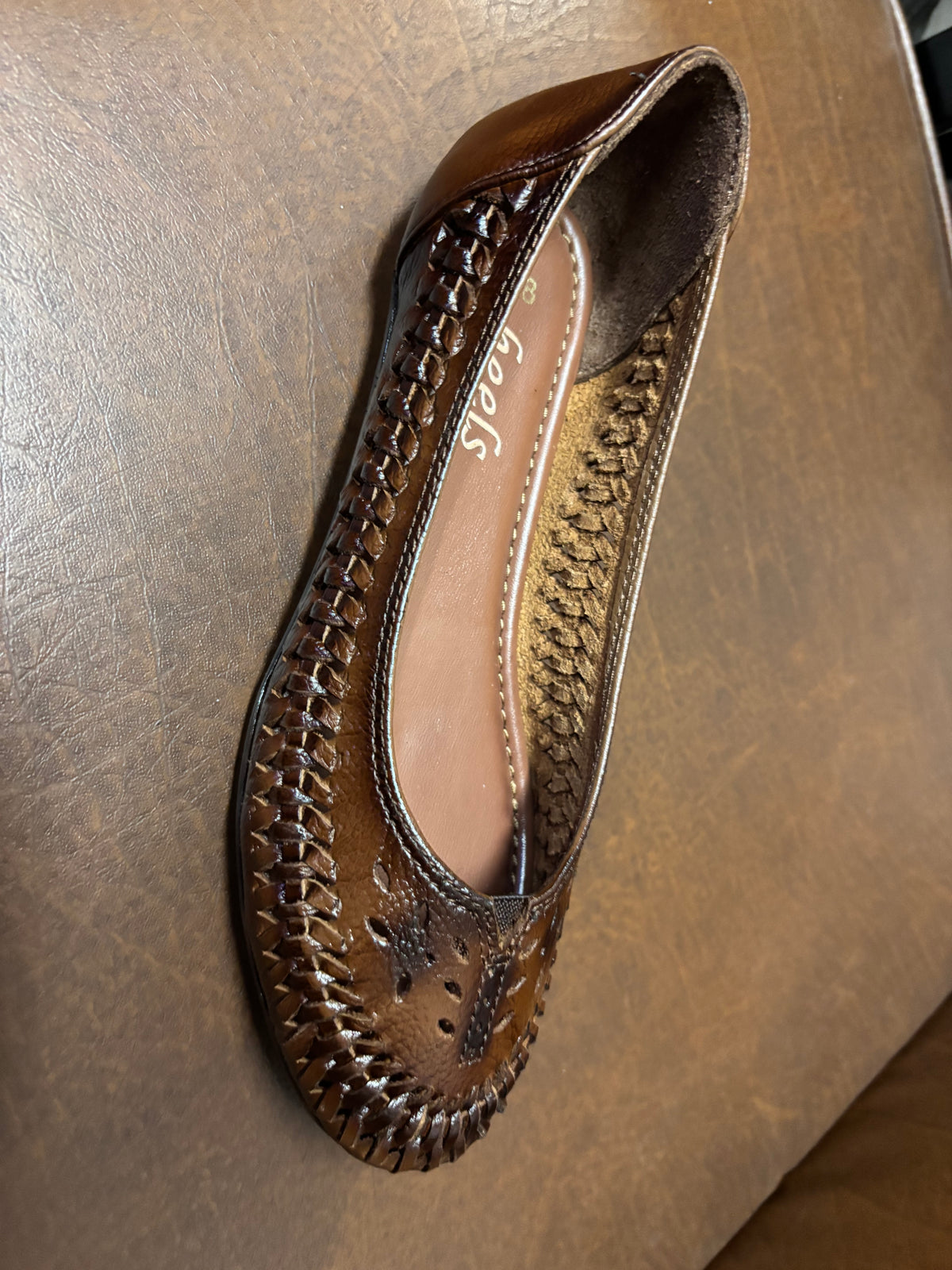 Gemini Perforated Leather Ballerinas