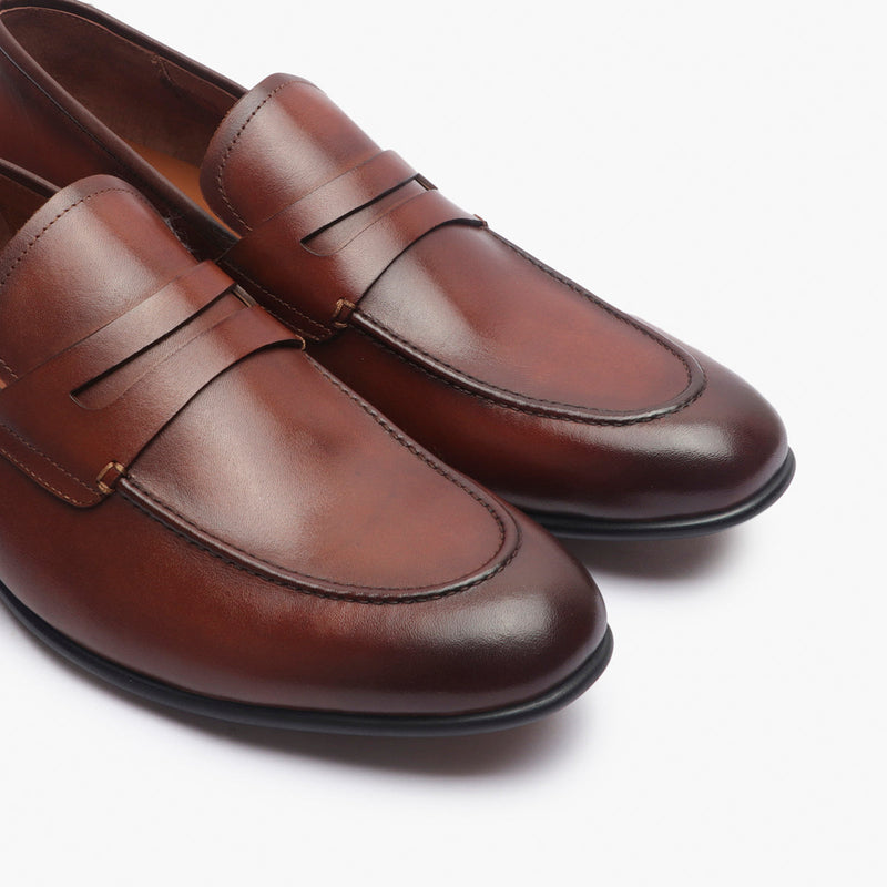 Kenny Premium Leather Penny Loafers