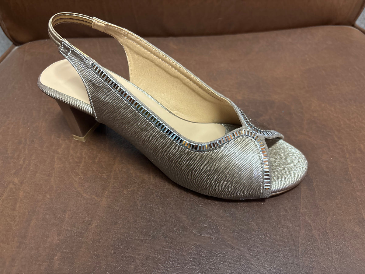 Anais Fancy Bling Peep Toe Block Heel Sandals