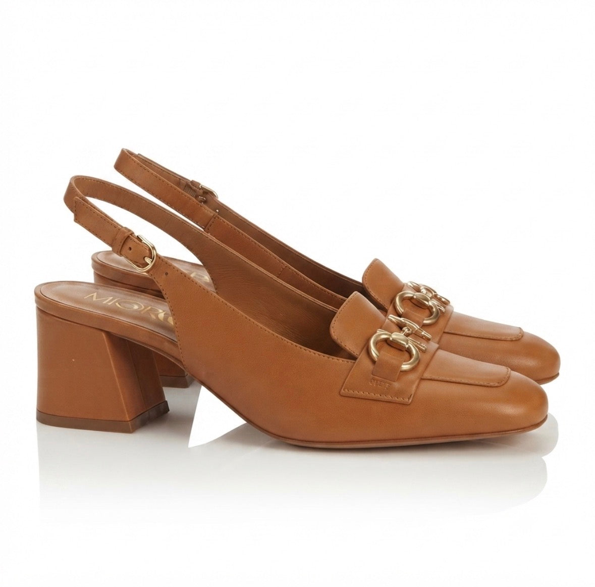 Allure Leather Sling Back Heels