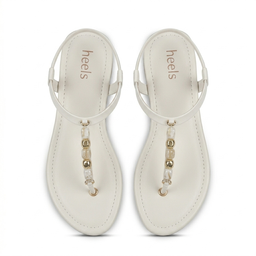 Kia Cushioned Back Elastic Embellished Sandals