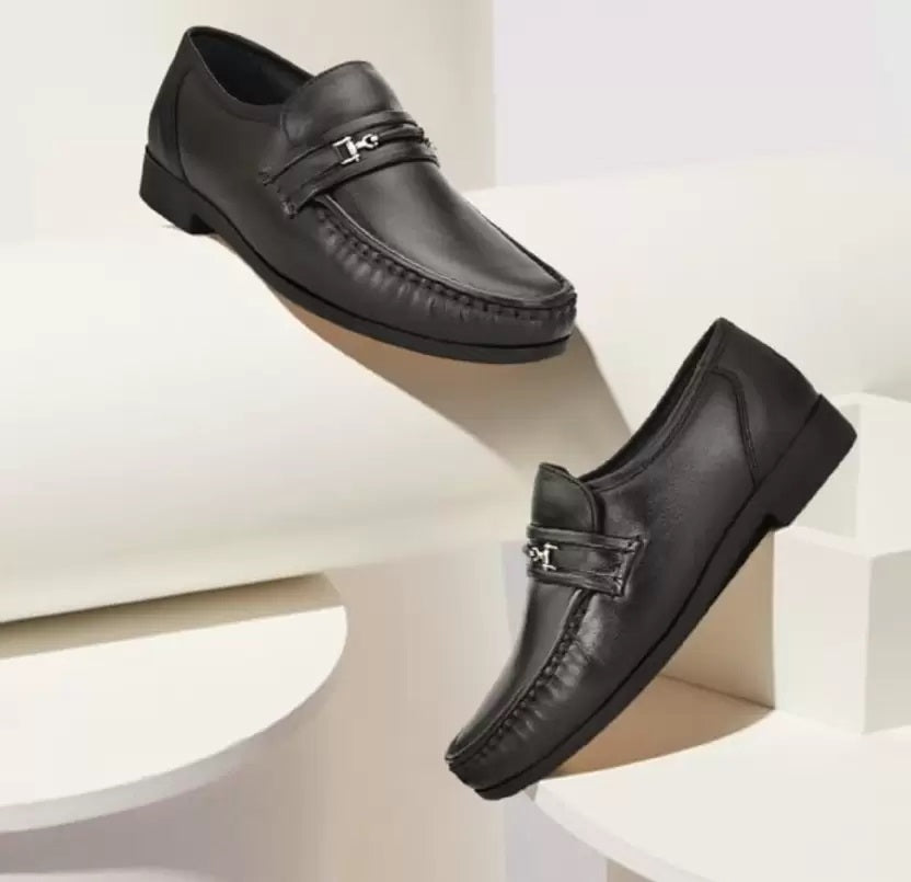 Felix Buckle Leather Cushion Loafers