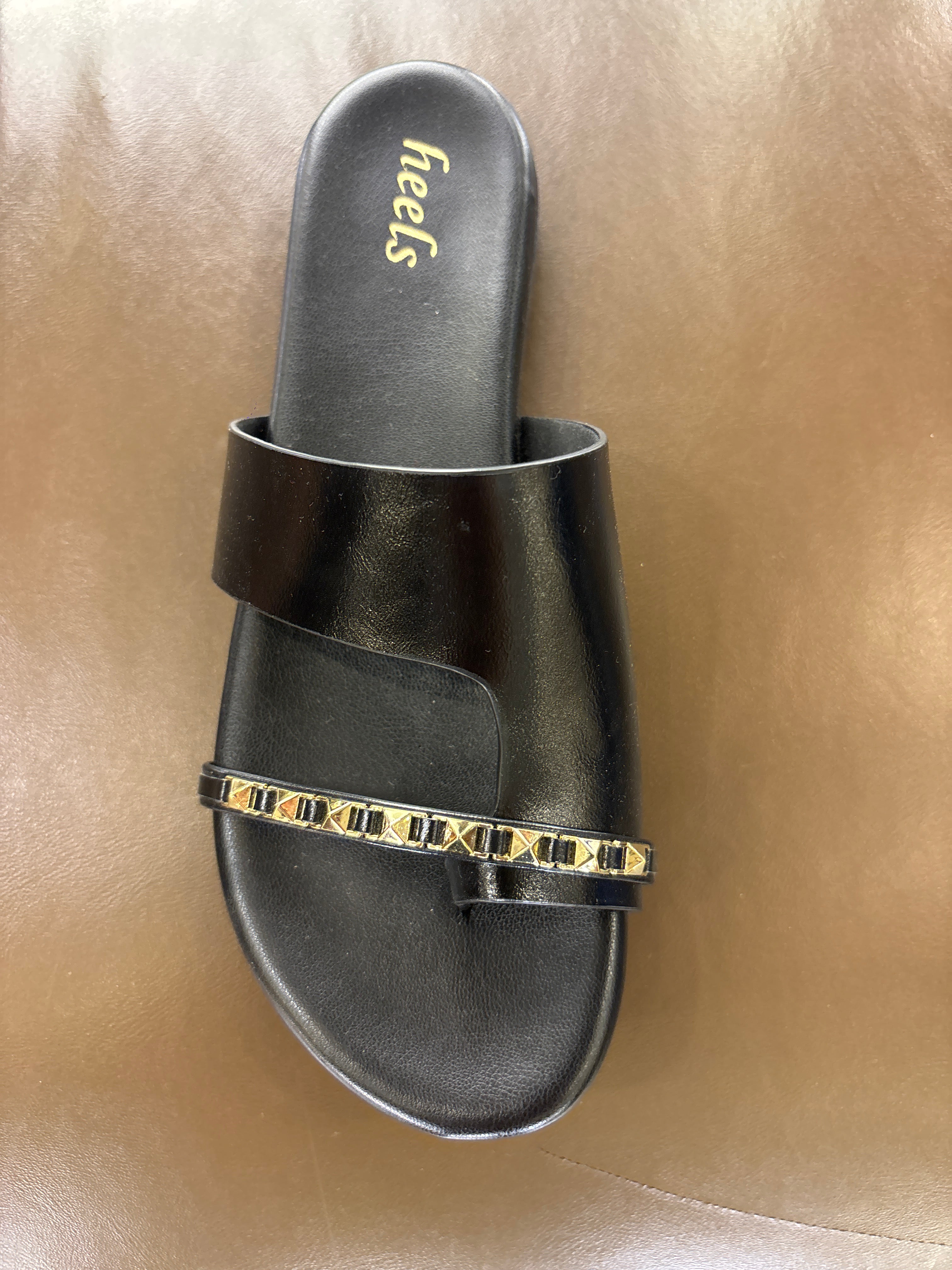 Sorrento Studded Strap Thumb Flat Sliders
