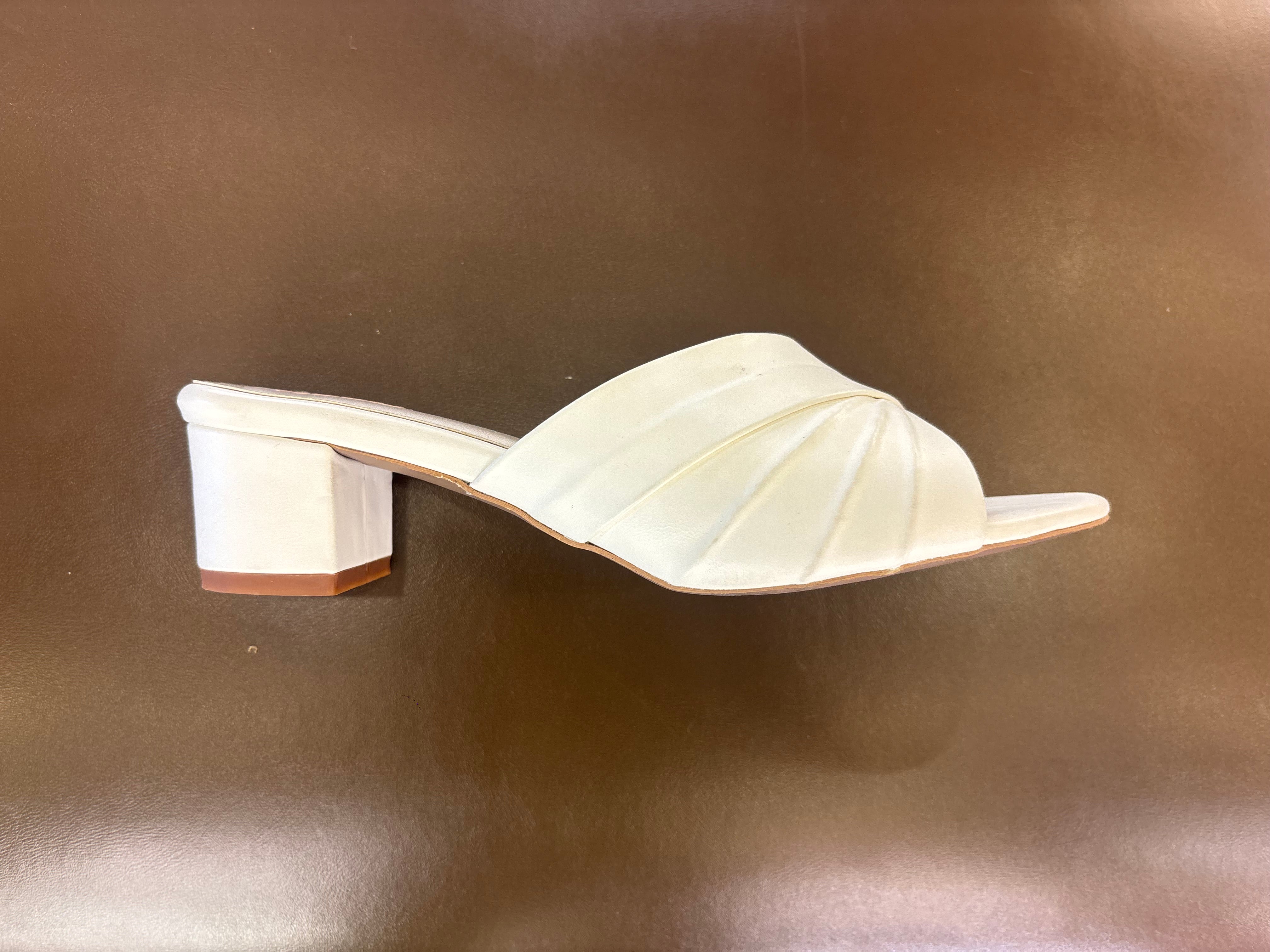 Jenny Swirl Peep Toe Block Heels