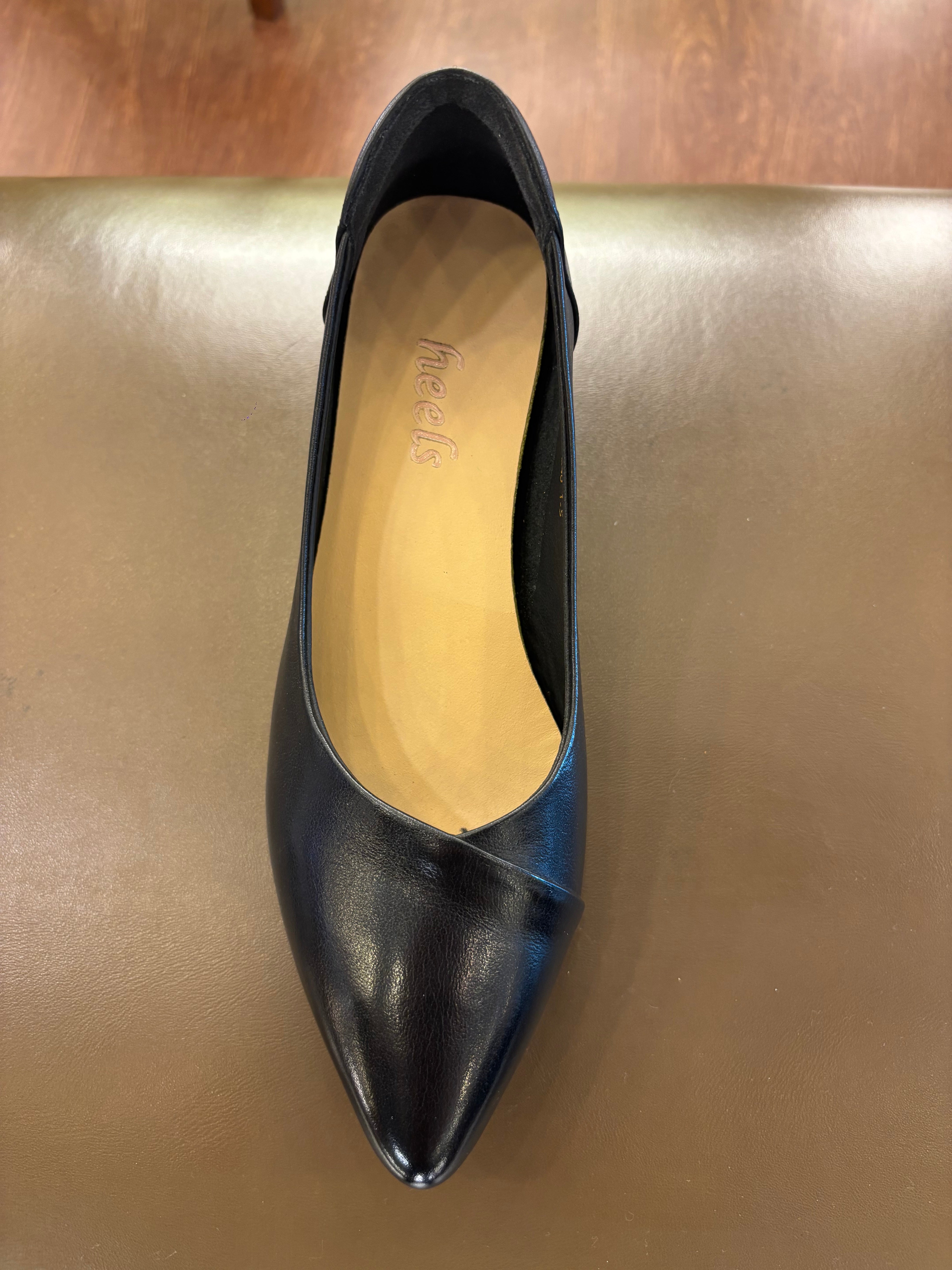 Emma Premium Leather Block Heel Pumps