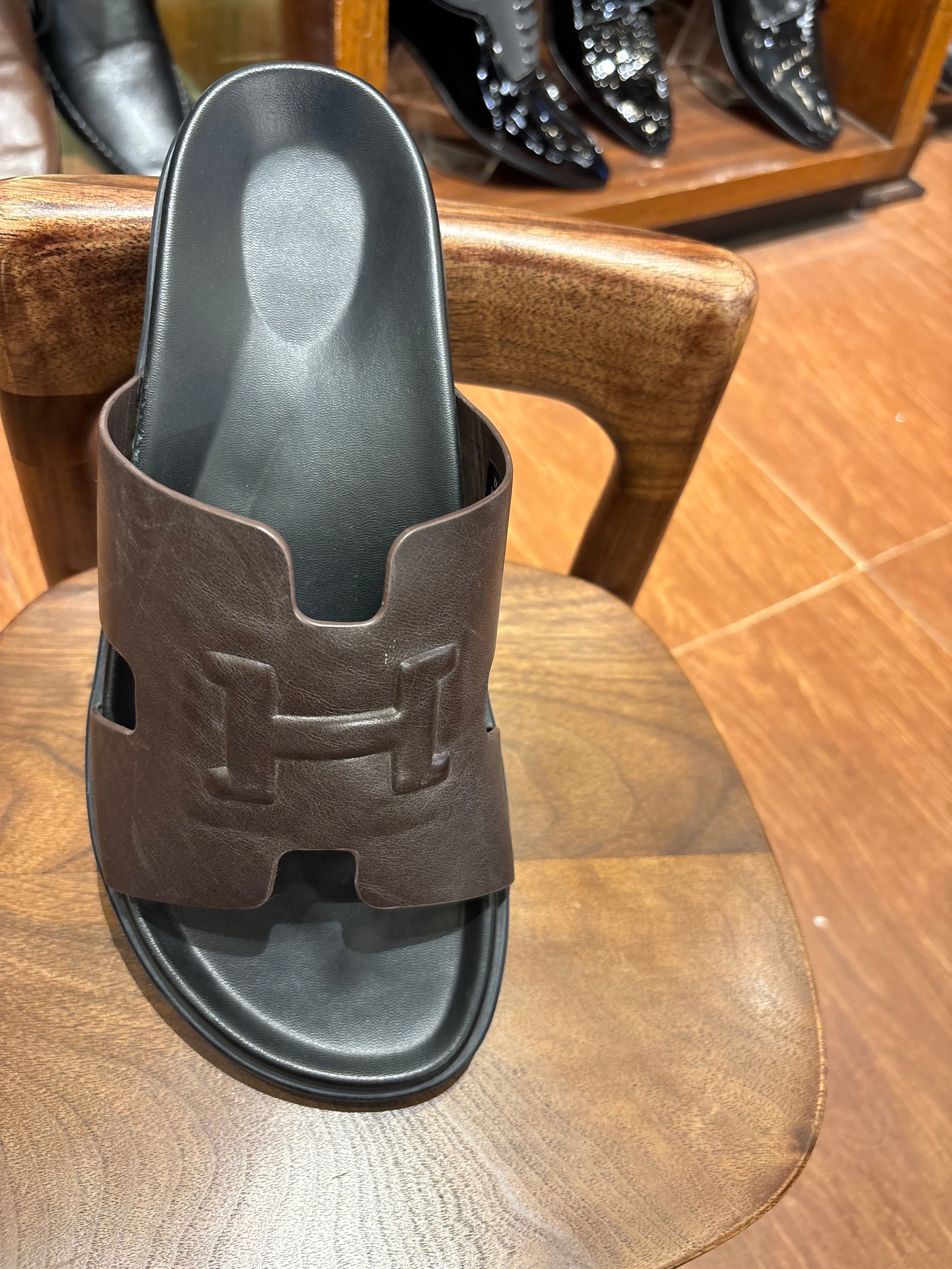 Morgan Premium Leather Sliders