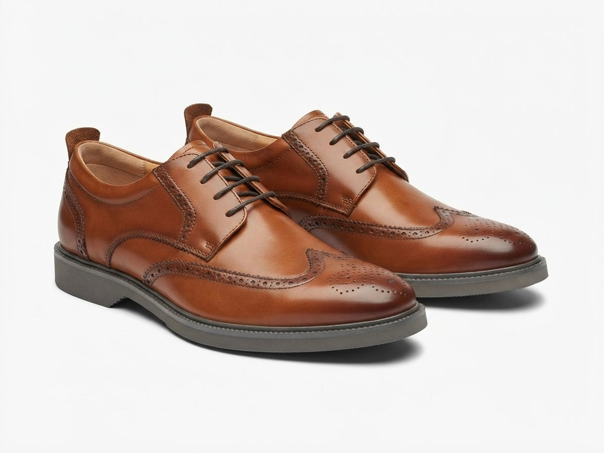 Massimo Premium Leather Lite Formal Lace Up Brogues