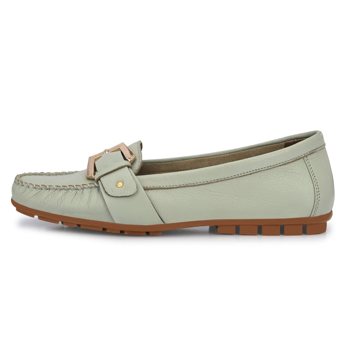 Kiya Buckled Leather Loafers
