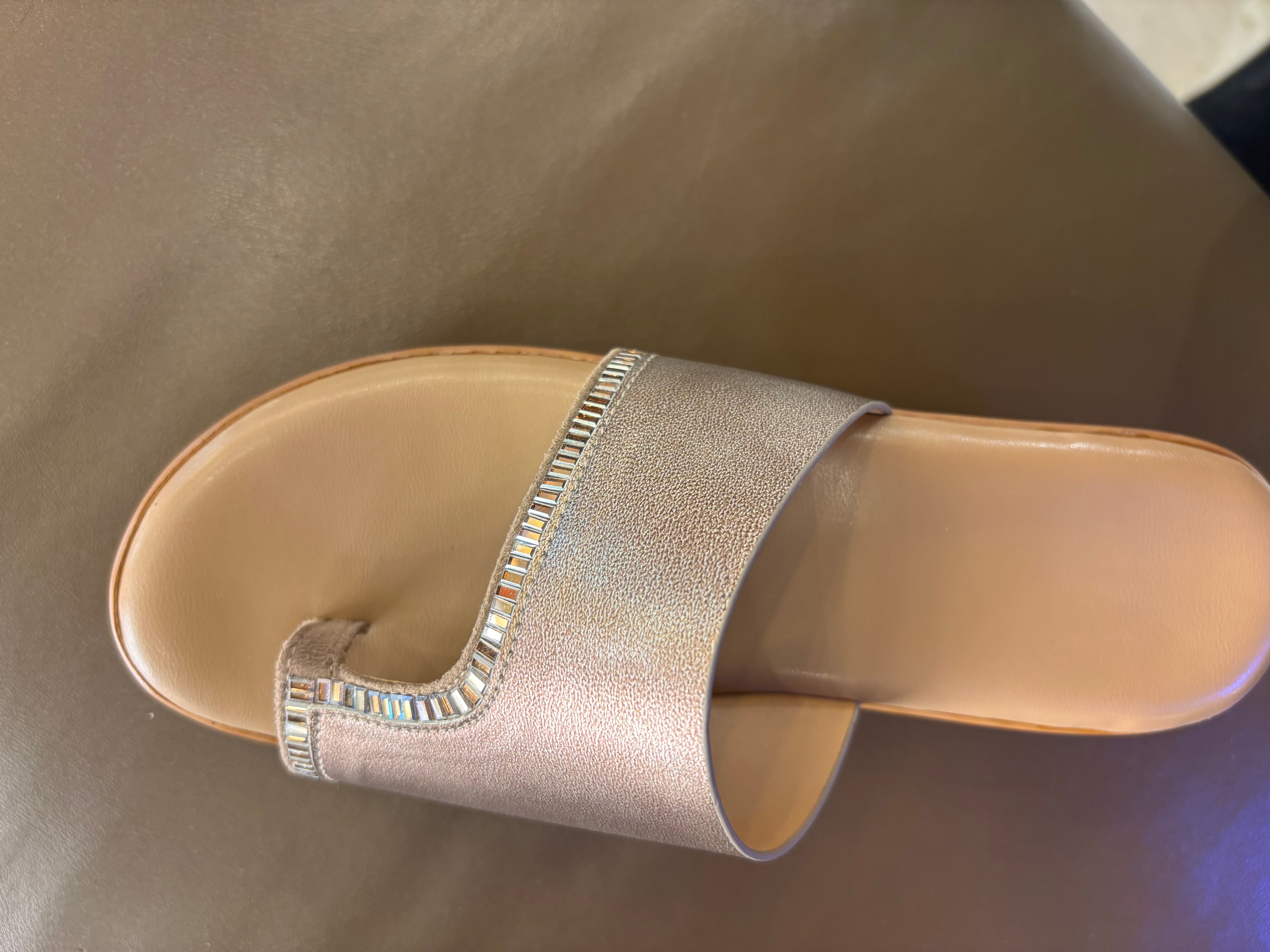 Becky Metallic Comfort Thumb Wedge Heels