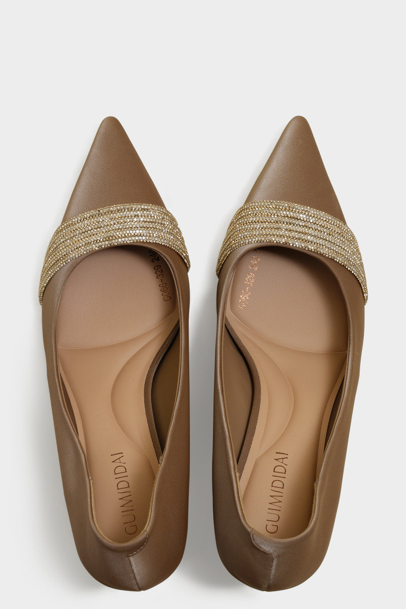 Sofia Khaki Kitten Heels