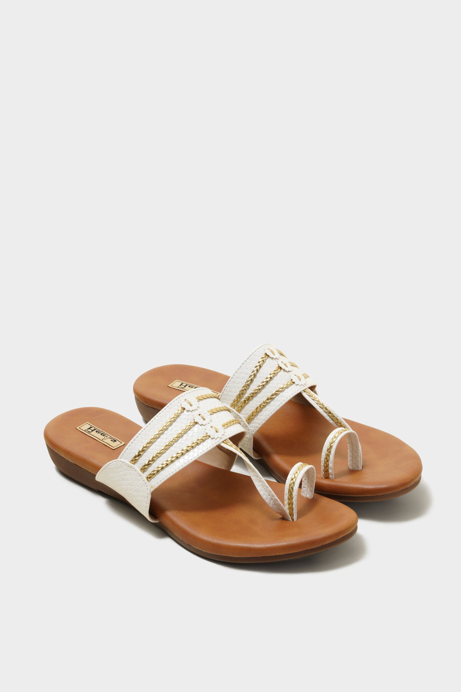 Alice White Cushion Kohlapuris - The Heels India