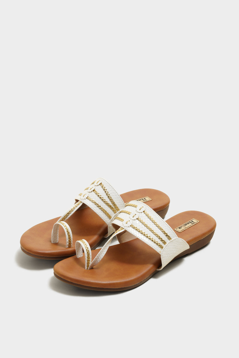 Alice White Cushion Kohlapuris - The Heels India