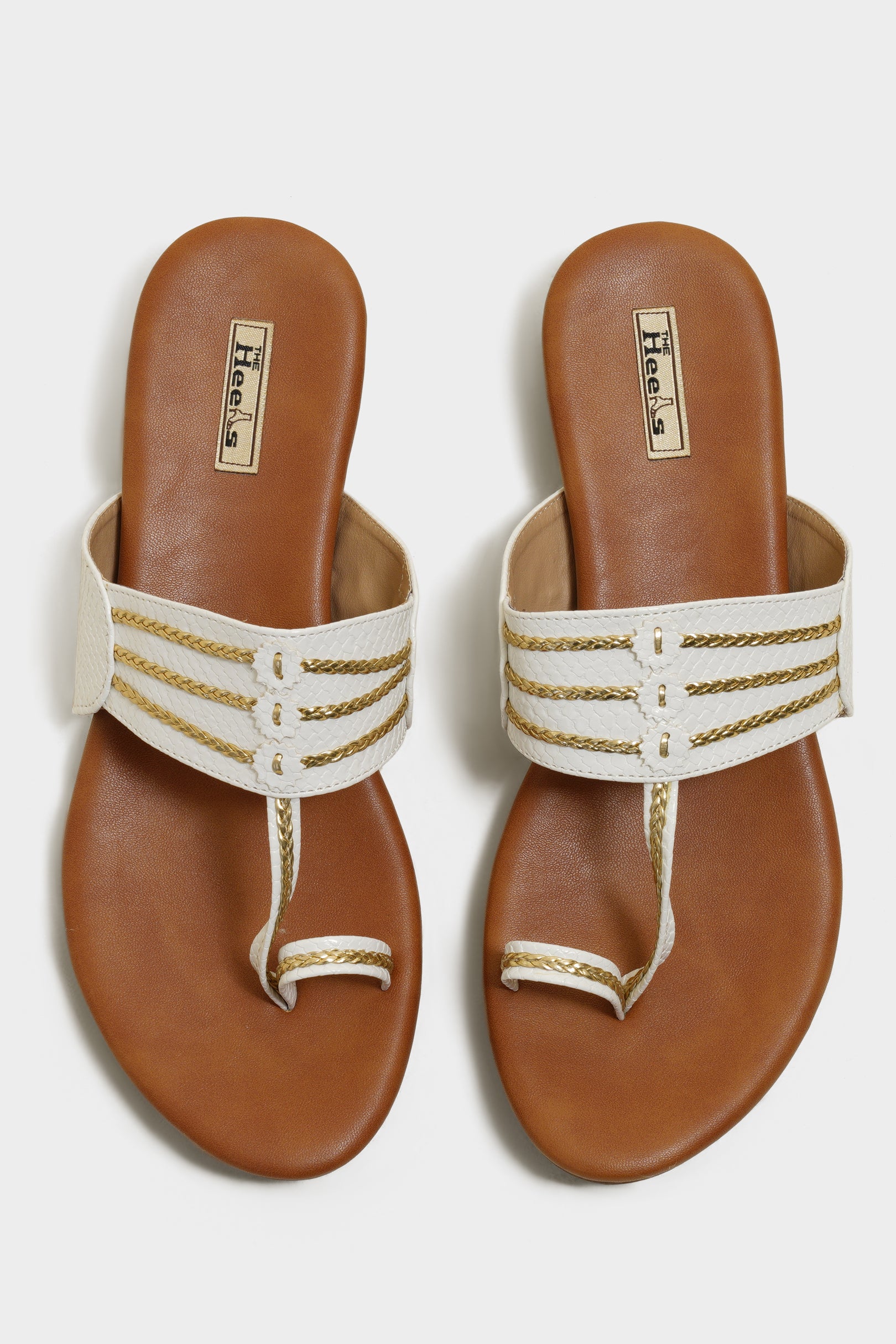 Alice White Cushion Kohlapuris - The Heels India