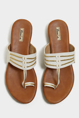 Alice White Cushion Kohlapuris - The Heels India
