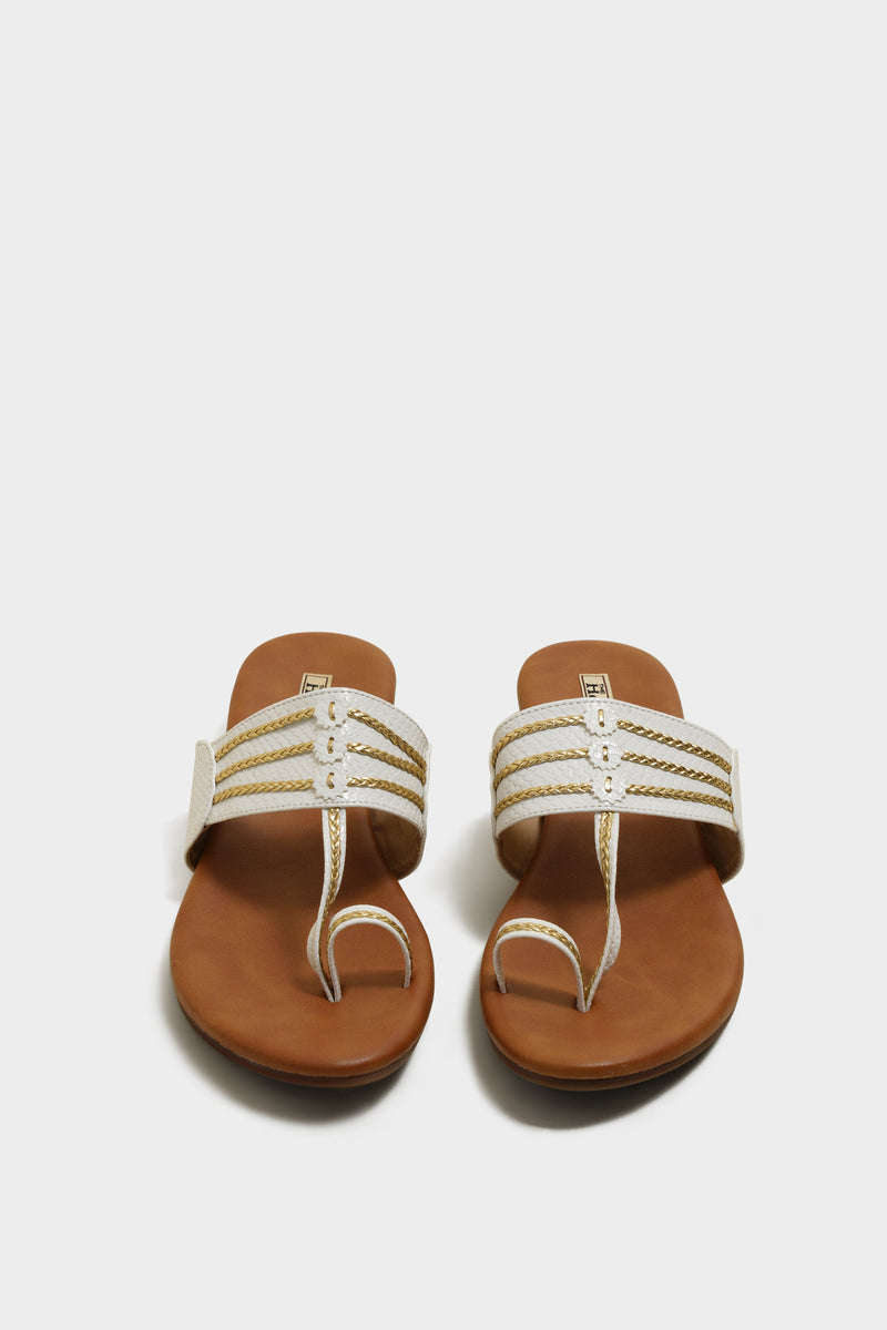 Alice White Cushion Kohlapuris - The Heels India