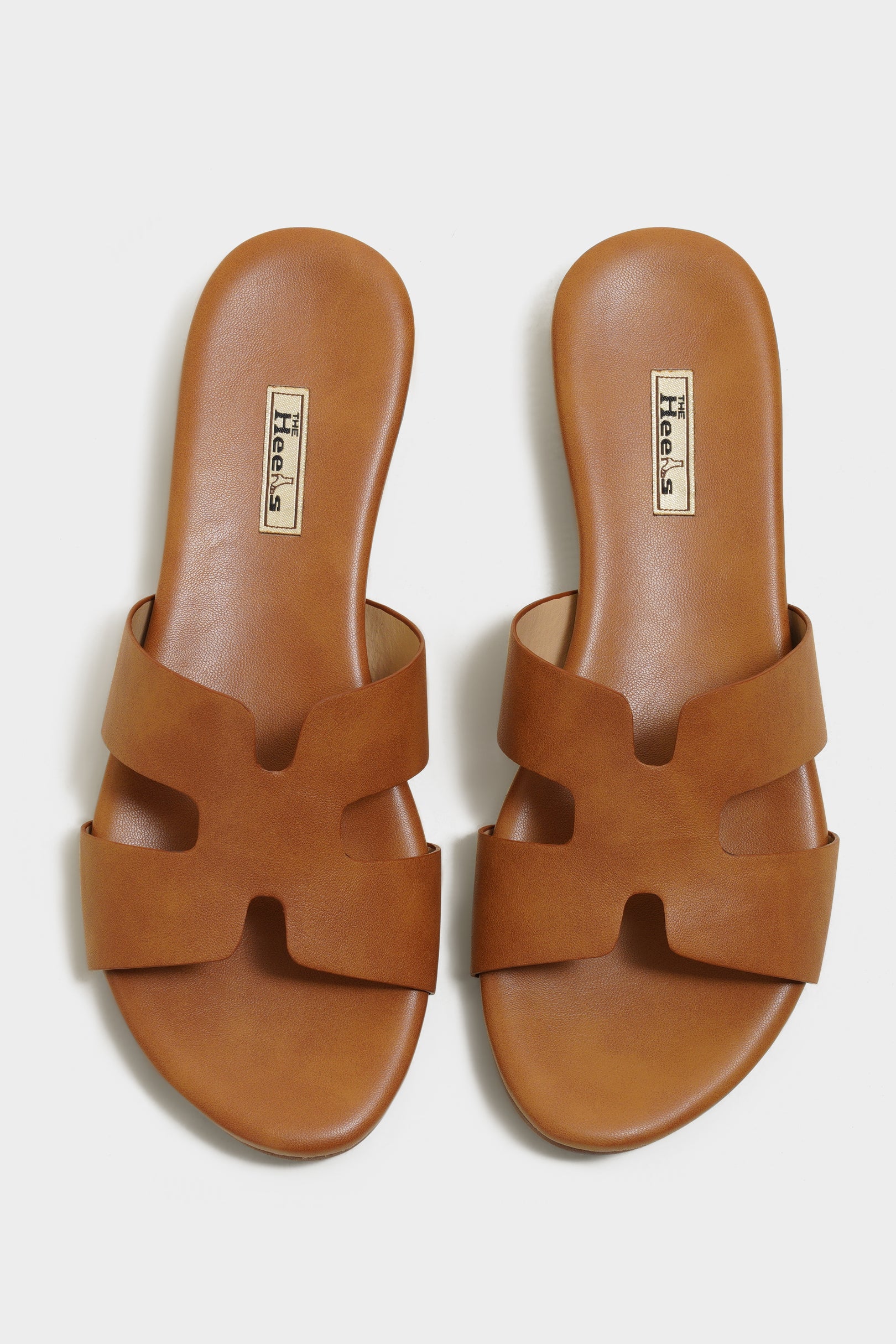 Abigail Tan Cushion Sliders - The Heels India