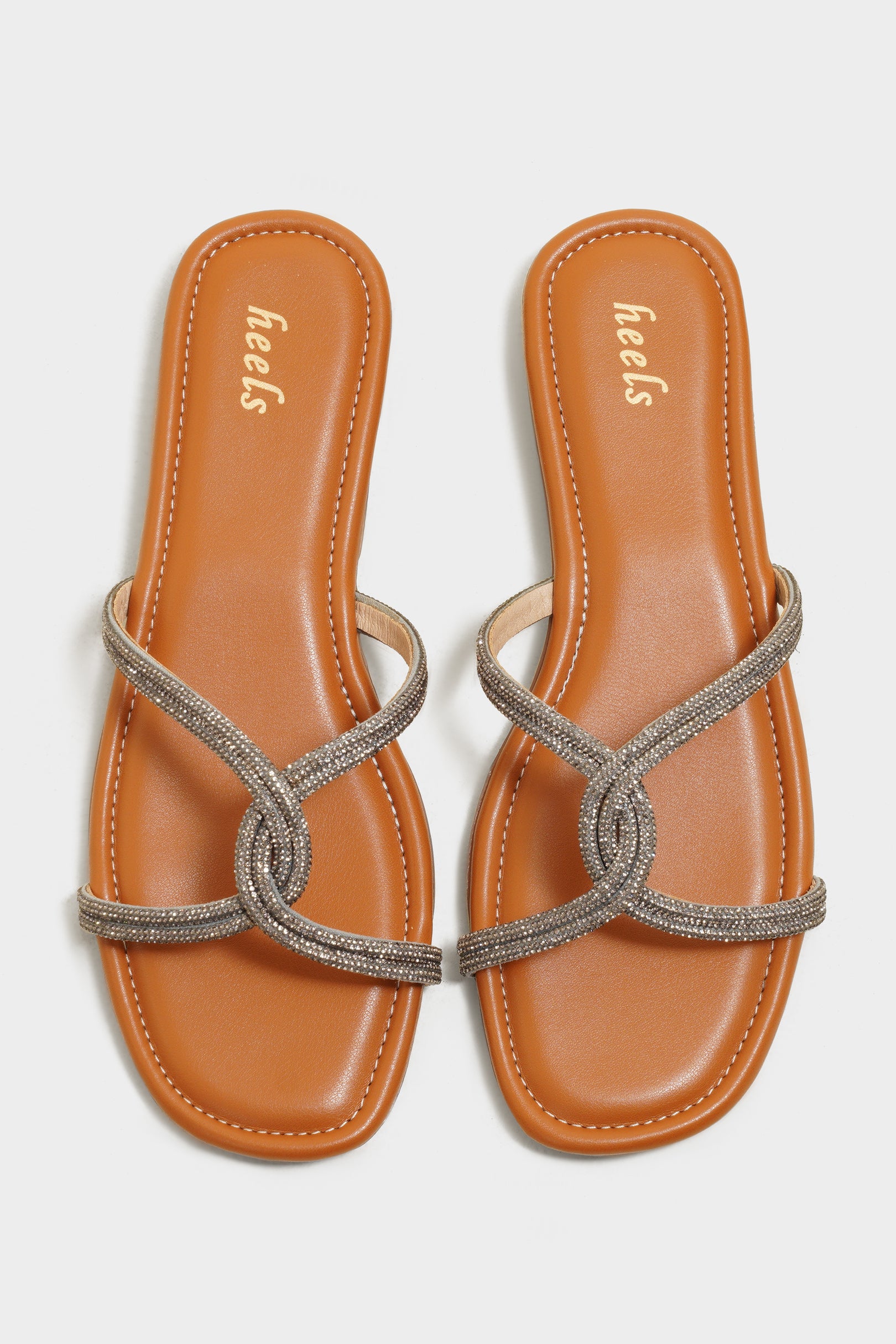 Madison Grey Bling Sliders - The Heels India