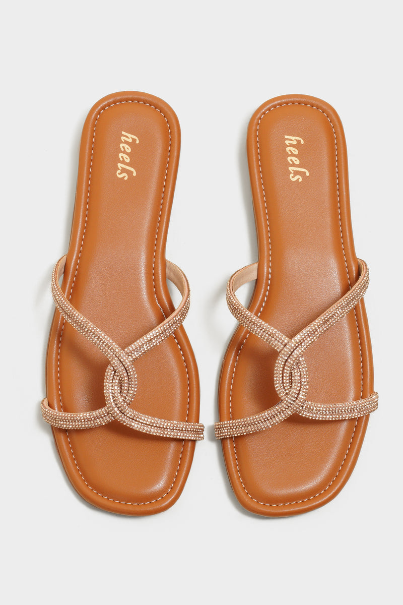 Savoy Sultan Bling Sliders - The Heels India