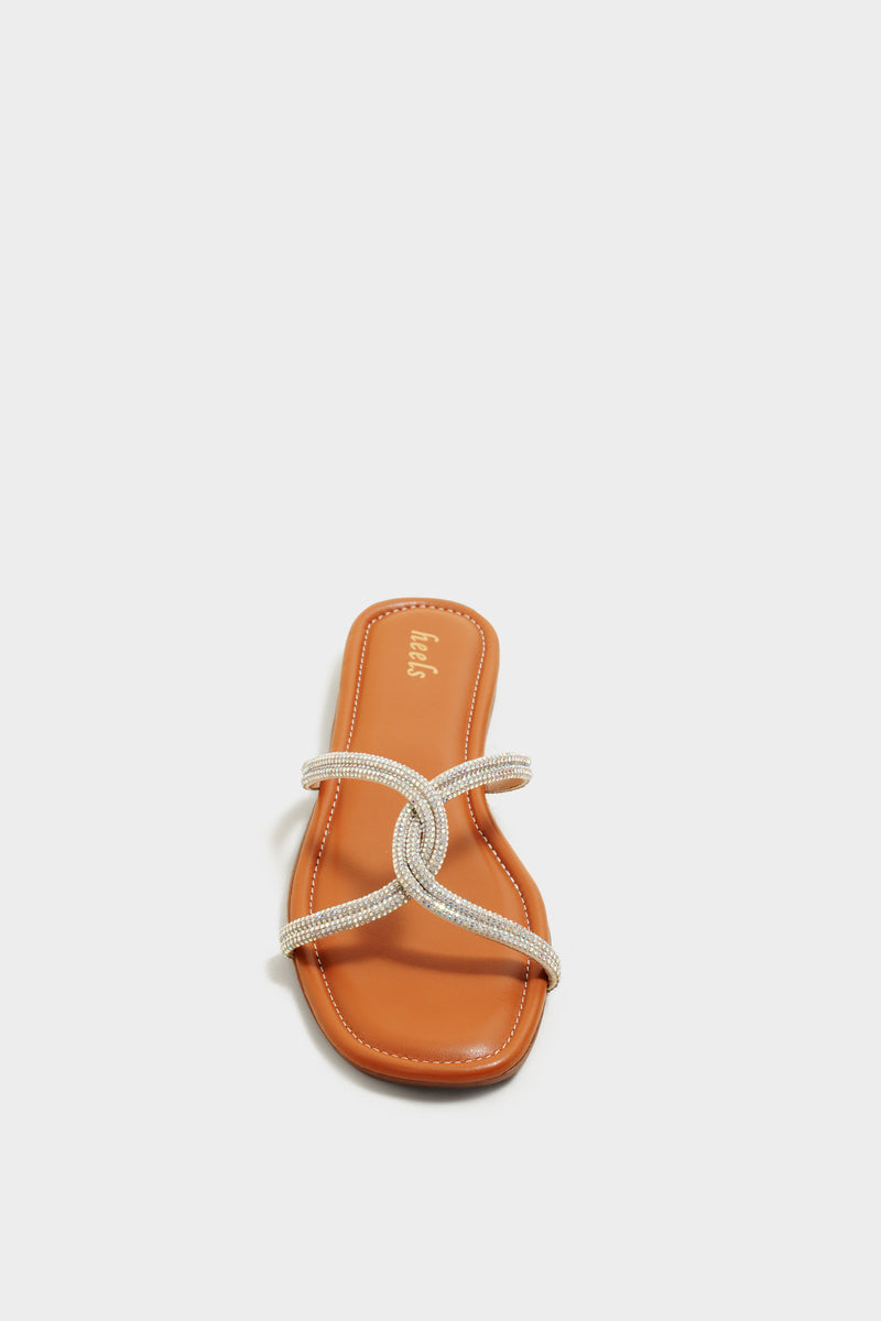 Ivy Rainbow Bling Sliders - The Heels India