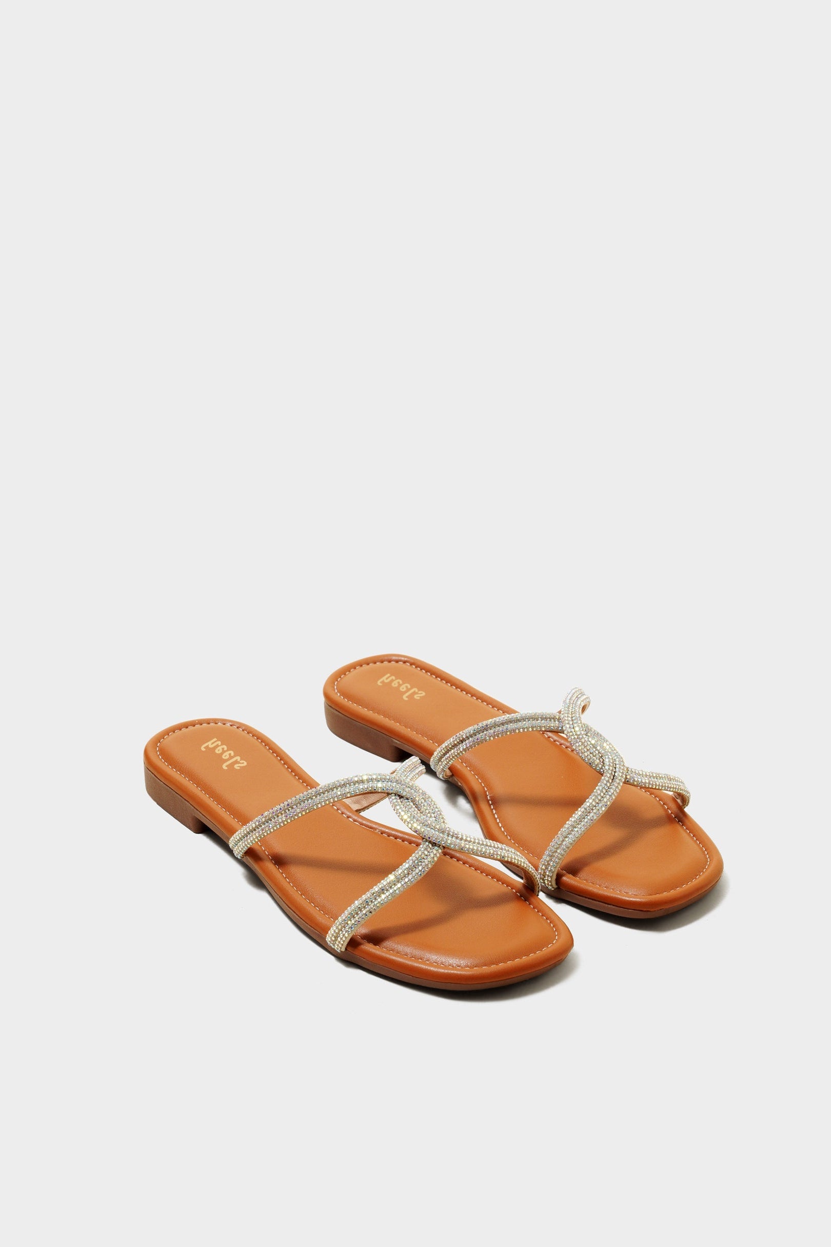 Ivy Rainbow Bling Sliders - The Heels India