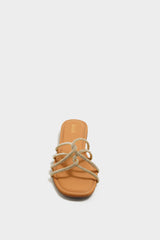 Jessica Gold Bling Sliders - The Heels India