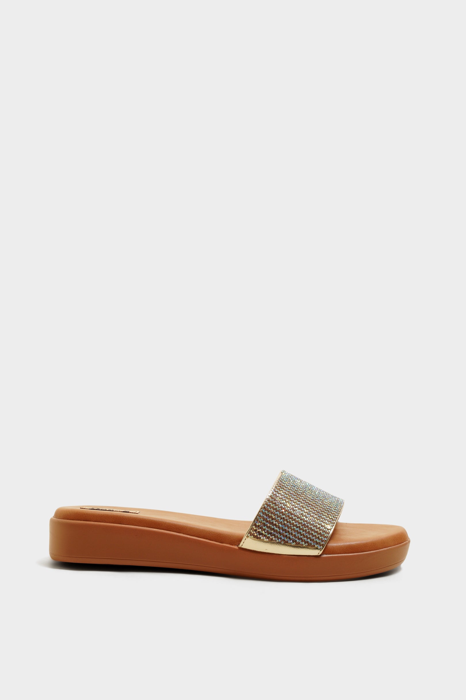 Elizabeth Gold Wedge Sliders - The Heels India