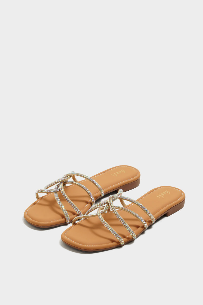 Avery Rainbow Bling Sliders - The Heels India