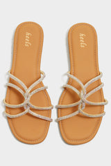 Avery Rainbow Bling Sliders - The Heels India