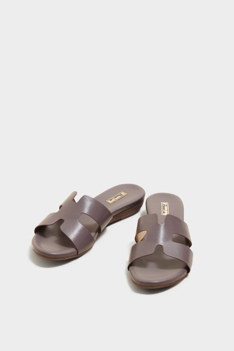 Emma Grey Cushion Sliders - The Heels India