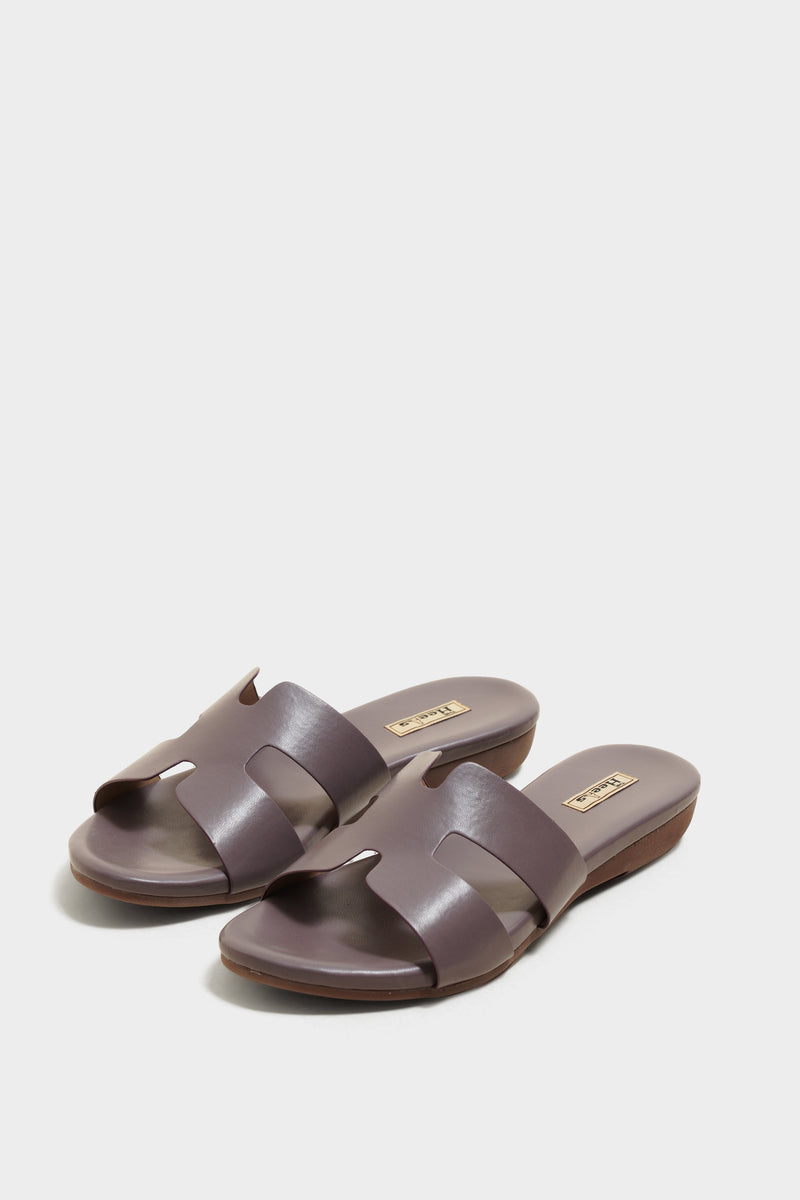 Emma Grey Cushion Sliders - The Heels India