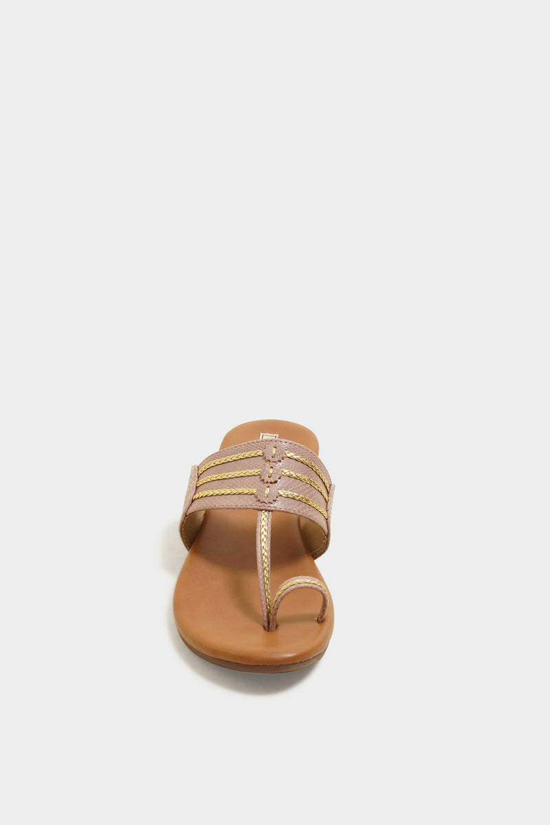 Zoe Pink Cushion Kohlapuris - The Heels India