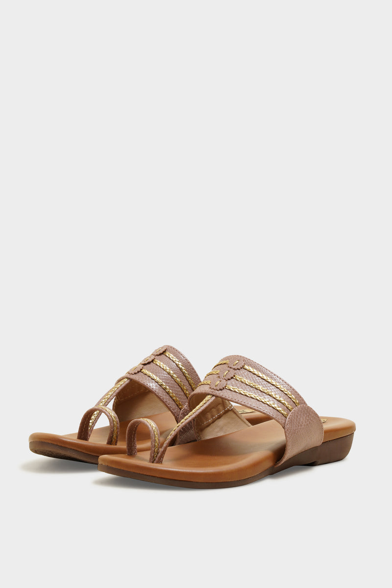 Zoe Pink Cushion Kohlapuris - The Heels India