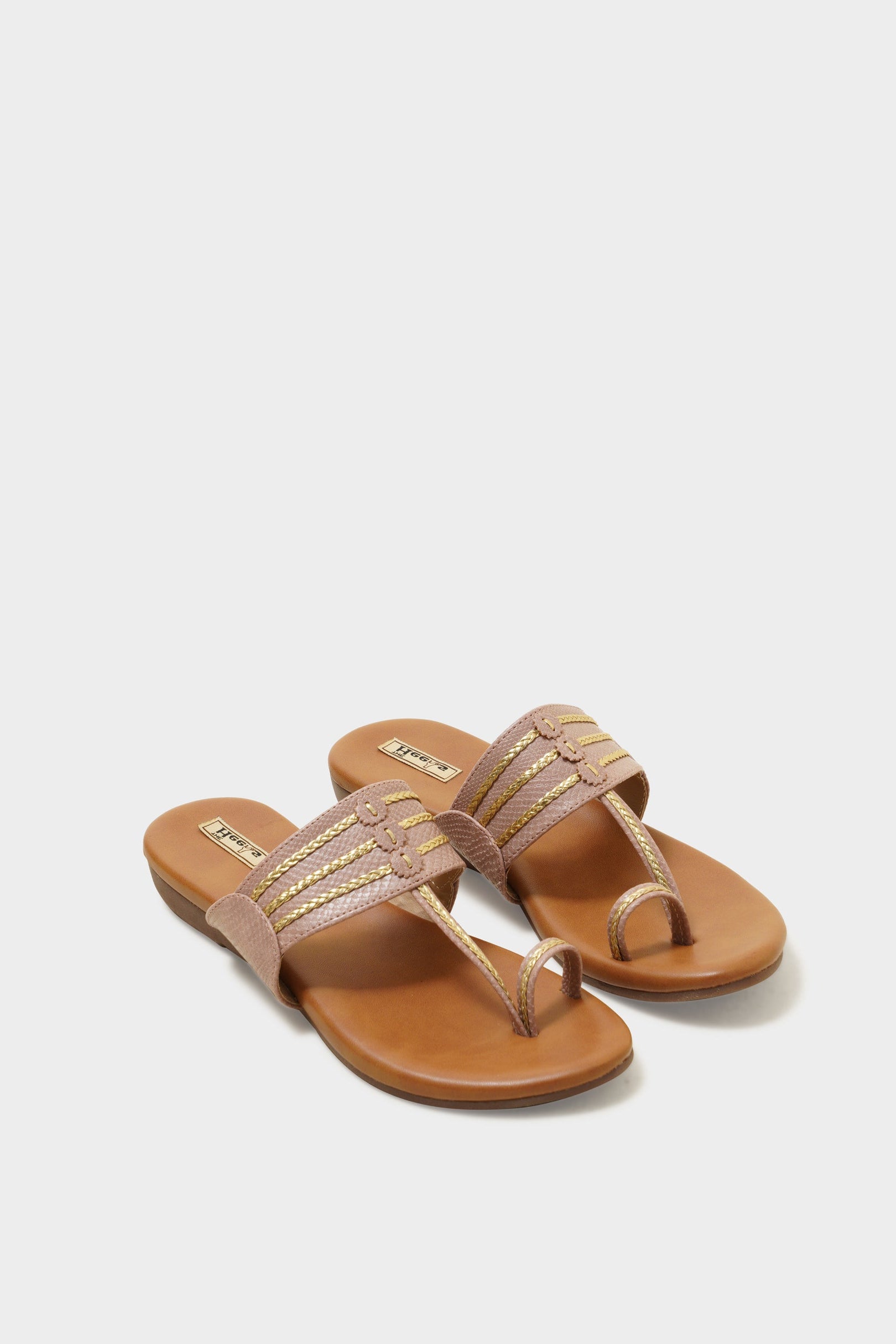 Zoe Pink Cushion Kohlapuris - The Heels India