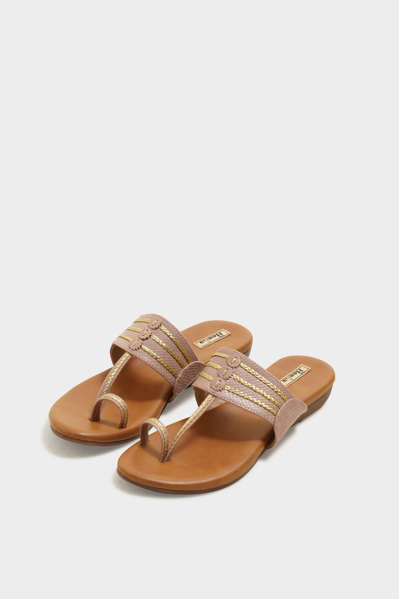 Zoe Pink Cushion Kohlapuris - The Heels India